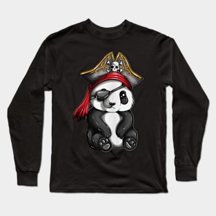 Pirate Panda Pirate Panda Bear With Pirate Corsair Long Sleeve T-Shirt